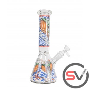 THE KING OF COBRAS GLASS BEAKER 10inch  (GLOW IN DARK)